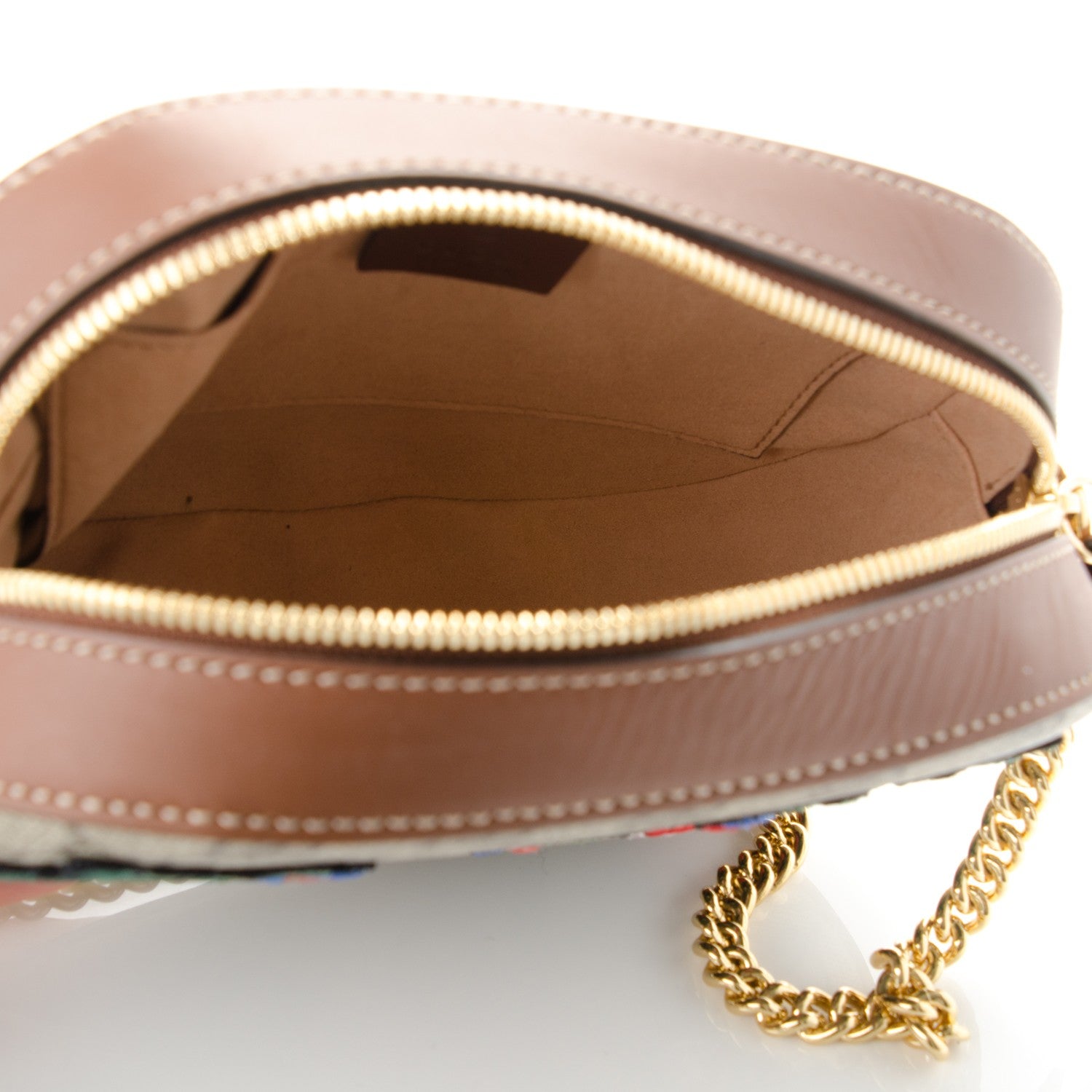 Gucci GG Supreme Monogram Floral Embroidered Mini Chain Shoulder Bag Beige Tuscany 5 of 6
