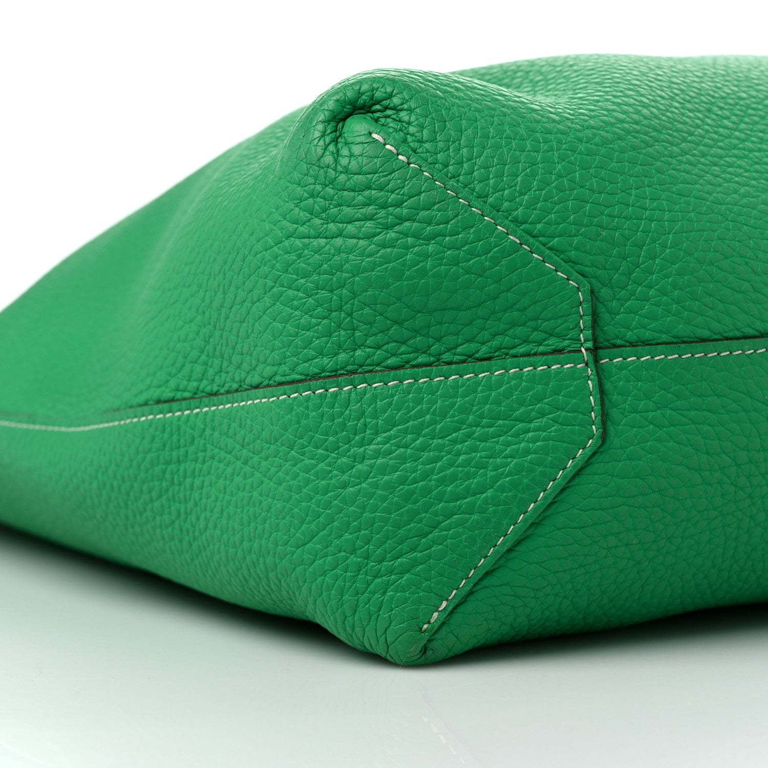 Hermes Taurillon Clemence Double Sens 36 Reversible Tote Menthe Bleu Thalassa 7 of 15