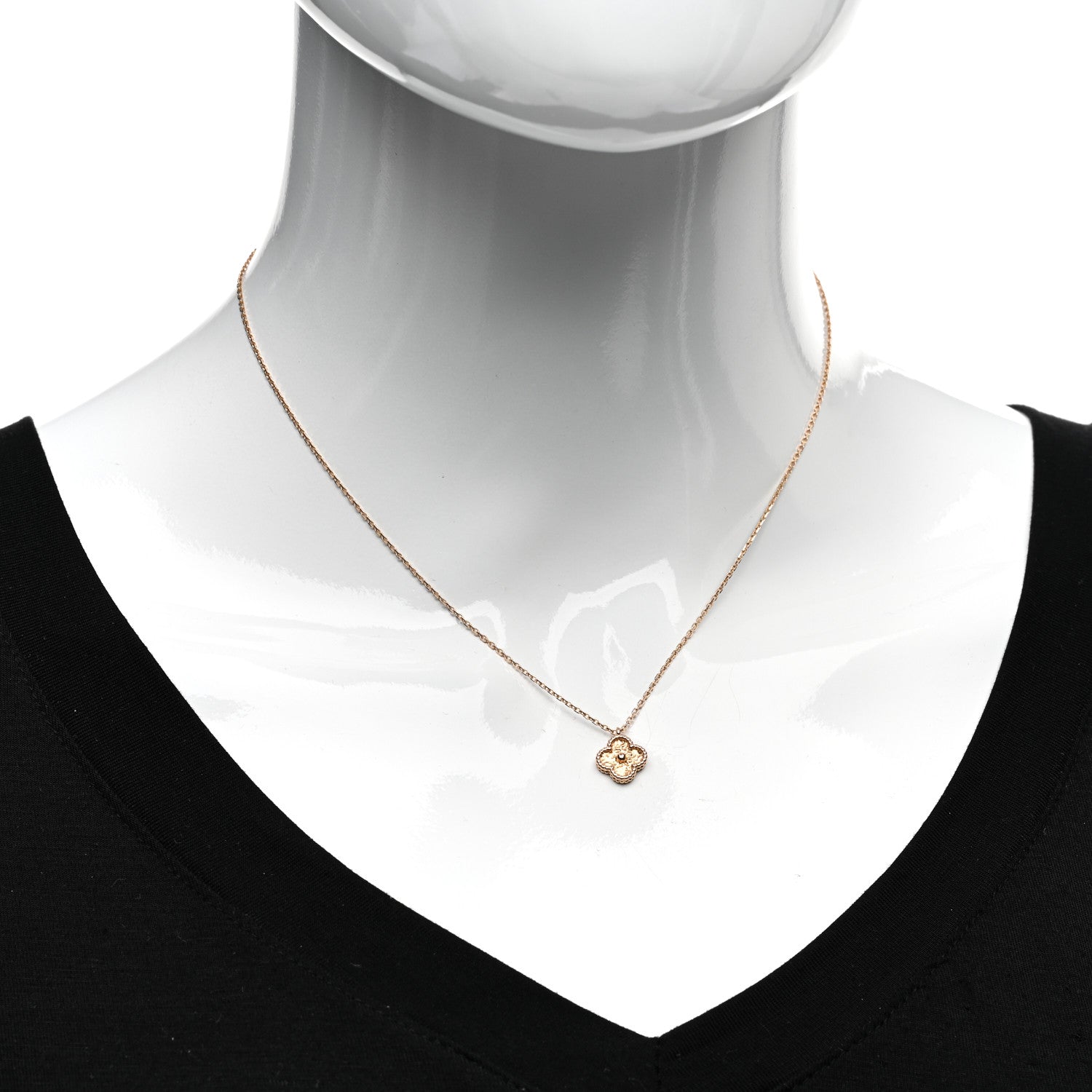 Van Cleef & Arpels 18K Rose Gold Sweet Alhambra Pendant Necklace 2 of 4