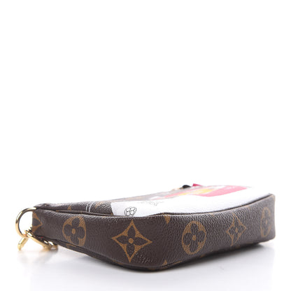 Louis Vuitton Monogram 2019 Christmas Animation Mini Courchevel Pochette Accessories Fuchsia 4 of 9