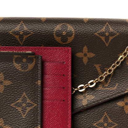 Louis Vuitton Monogram Pochette Felicie Chain Wallet Fuchsia 13 of 16