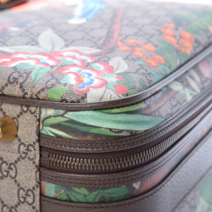 Gucci GG Supreme Monogram Tian Web Suitcase Beige Multicolor New Acero 10 of 12