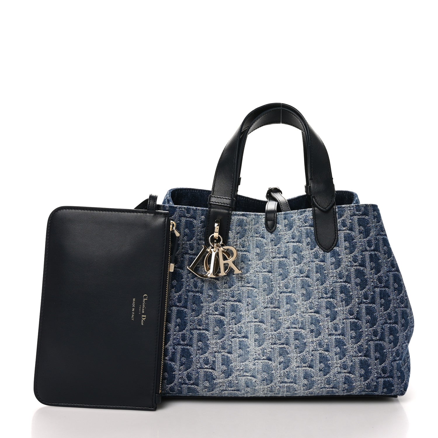 クリスチャンディオール Christian Dior Denim Jacquard Oblique Medium Toujours Blue 1636967