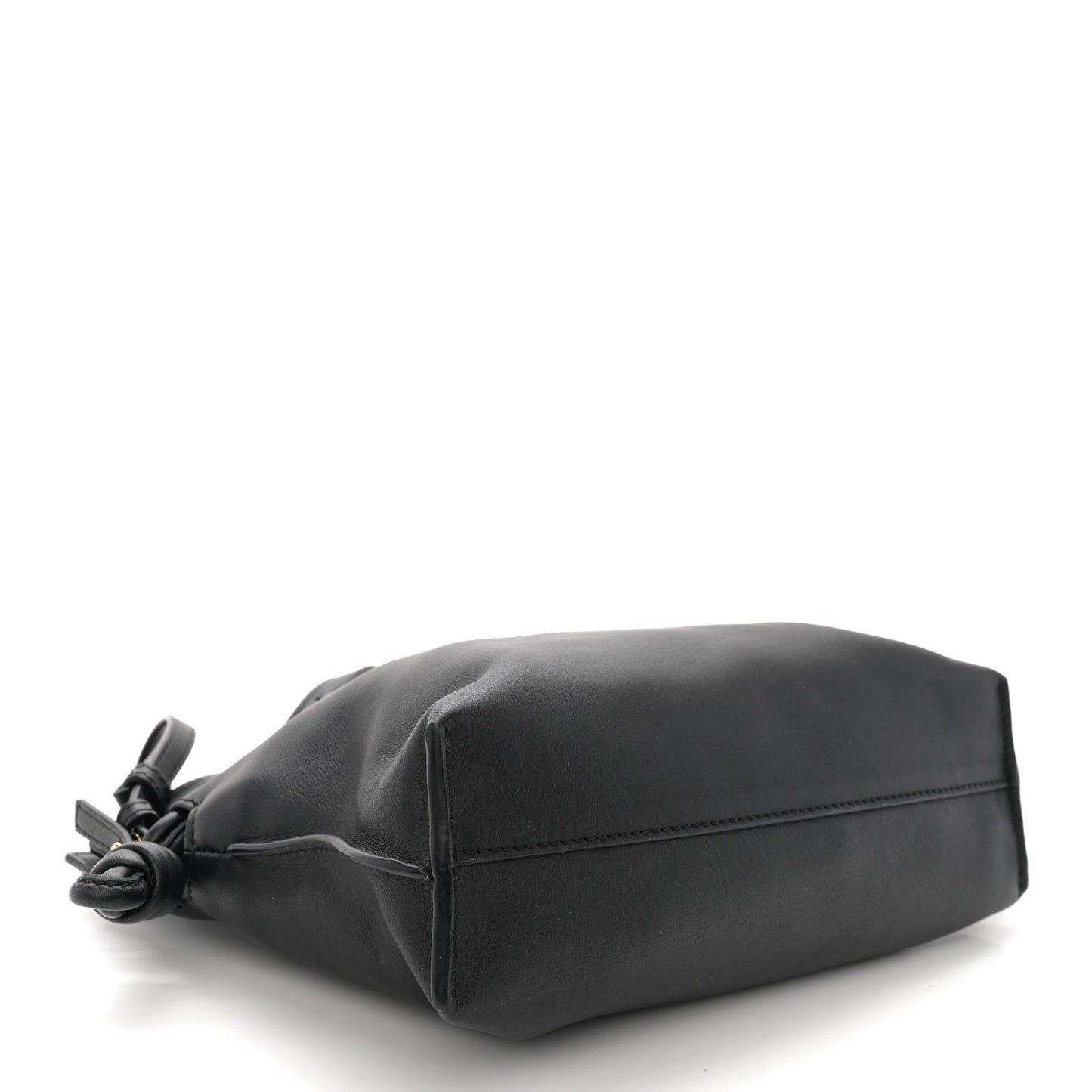 Calfskin Mini Flamenco Knot Clutch Black