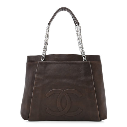 Chanel Caviar CC Timeless Shoulder Bag Dark Brown 1 of 10