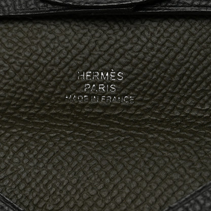 Hermes Epsom Verso Bastia Coin Purse Black Vert De Gris 5 of 7