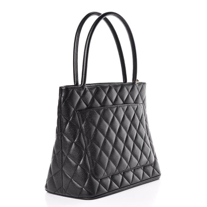 Chanel Caviar Quilted Medallion Tote Black 3 of 13