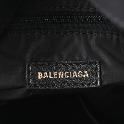 Balenciaga Sport Nylon Logo Embroidered S Wheel Backpack Black 5 of 9