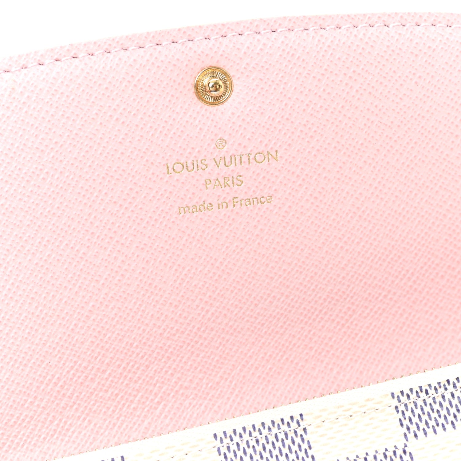 Louis Vuitton Damier Azur Emilie Wallet Rose Ballerine 6 of 6