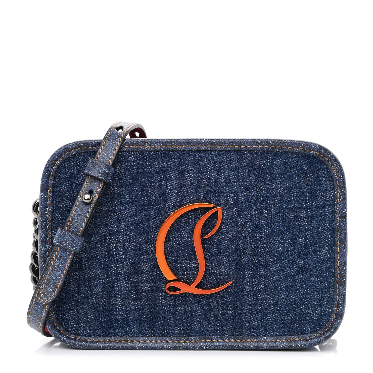 Christian Louboutin Miss Denim Calfskin Radioloubi Denim Sabagold 1 of 10