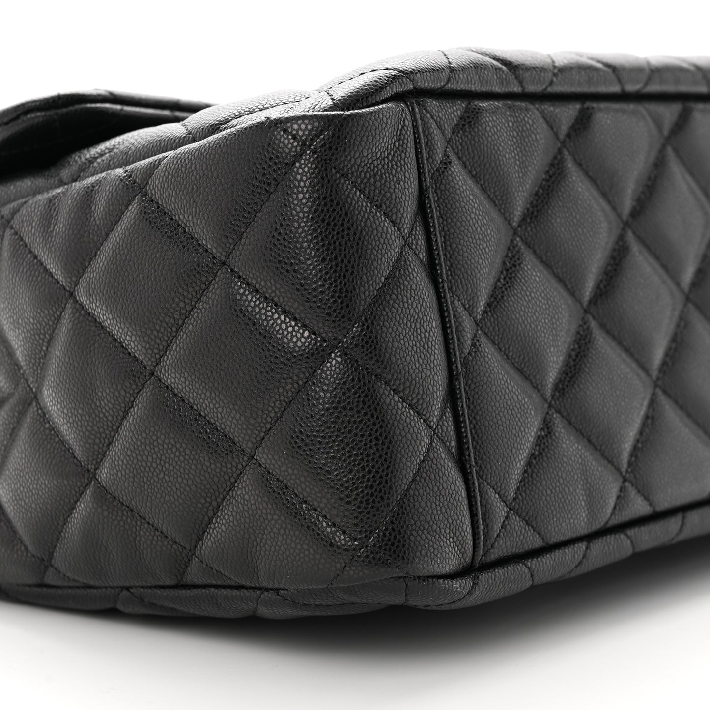 Caviar Quilted XXL Travel Flap Bag Black
