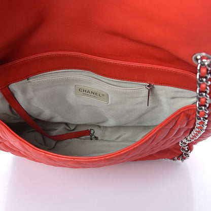 Chanel Washed Lambskin Quilted Maxi Chain Around Flap Red 5 of 9
