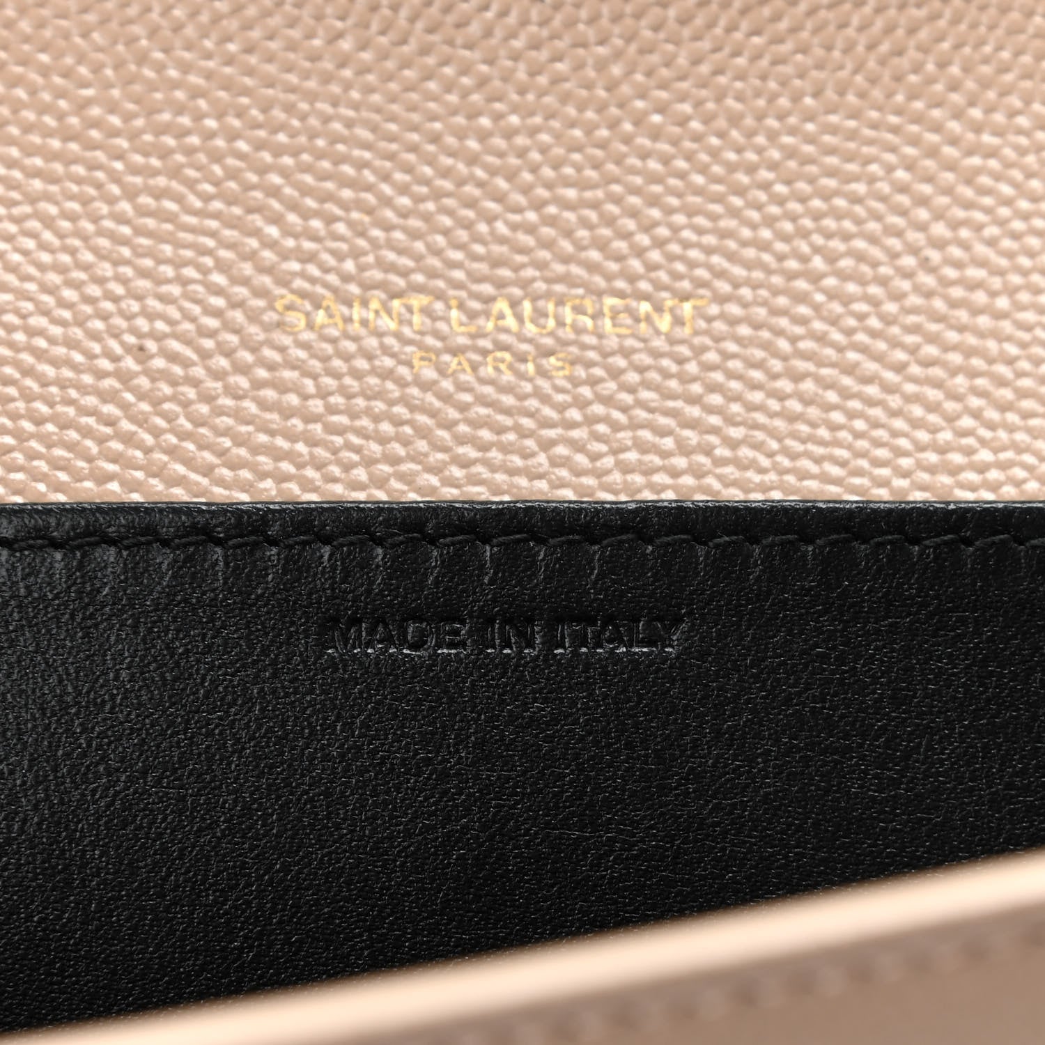 Saint Laurent Grain De Poudre Monogram Uptown Chain Wallet Nude Powder 9 of 12