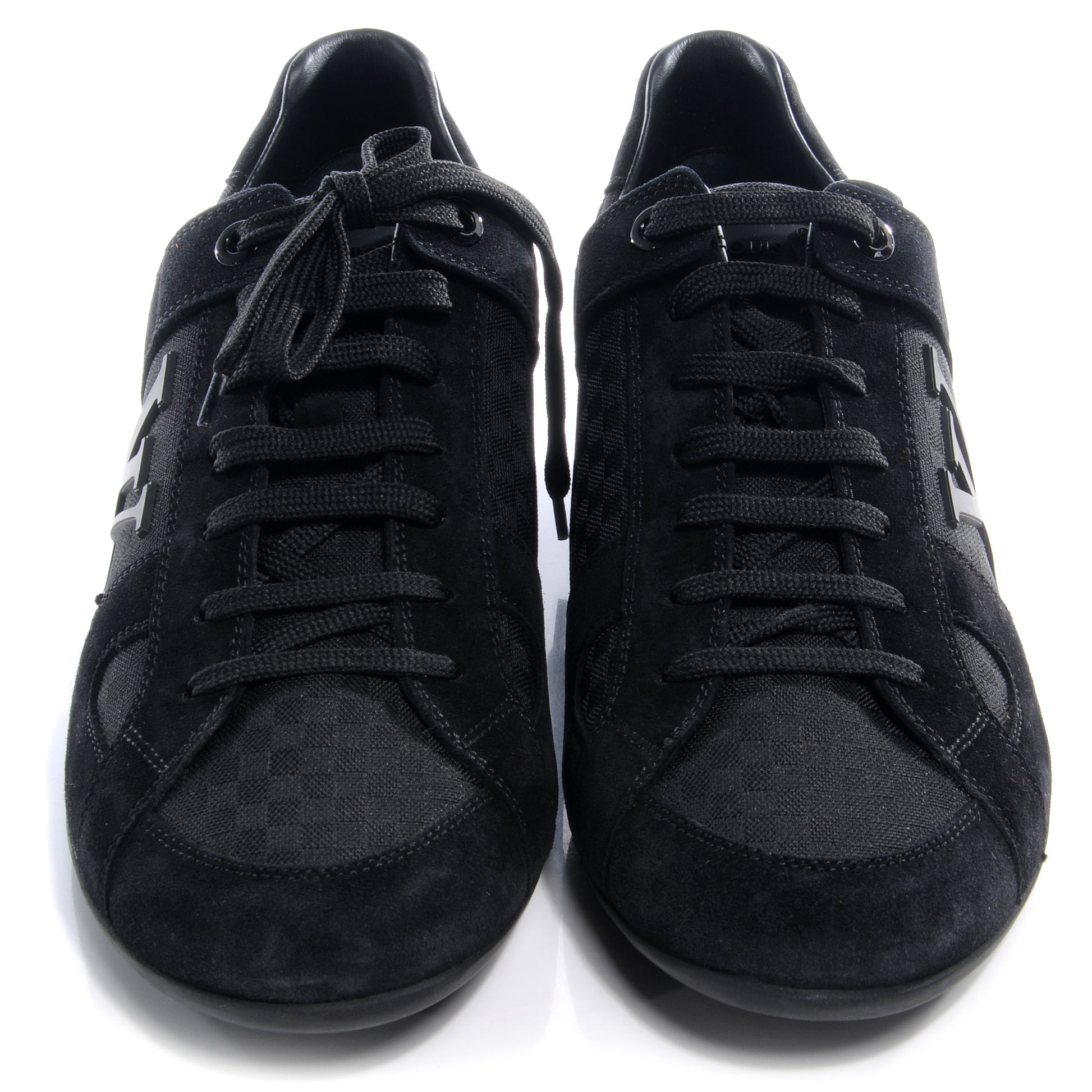 Louis Vuitton Suede Mini Damier Vibes Sneakers Black 6.5 2 of 6