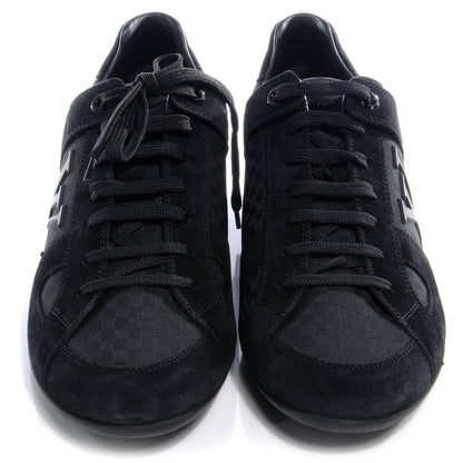 Louis Vuitton Suede Mini Damier Vibes Sneakers Black 6.5 2 of 6