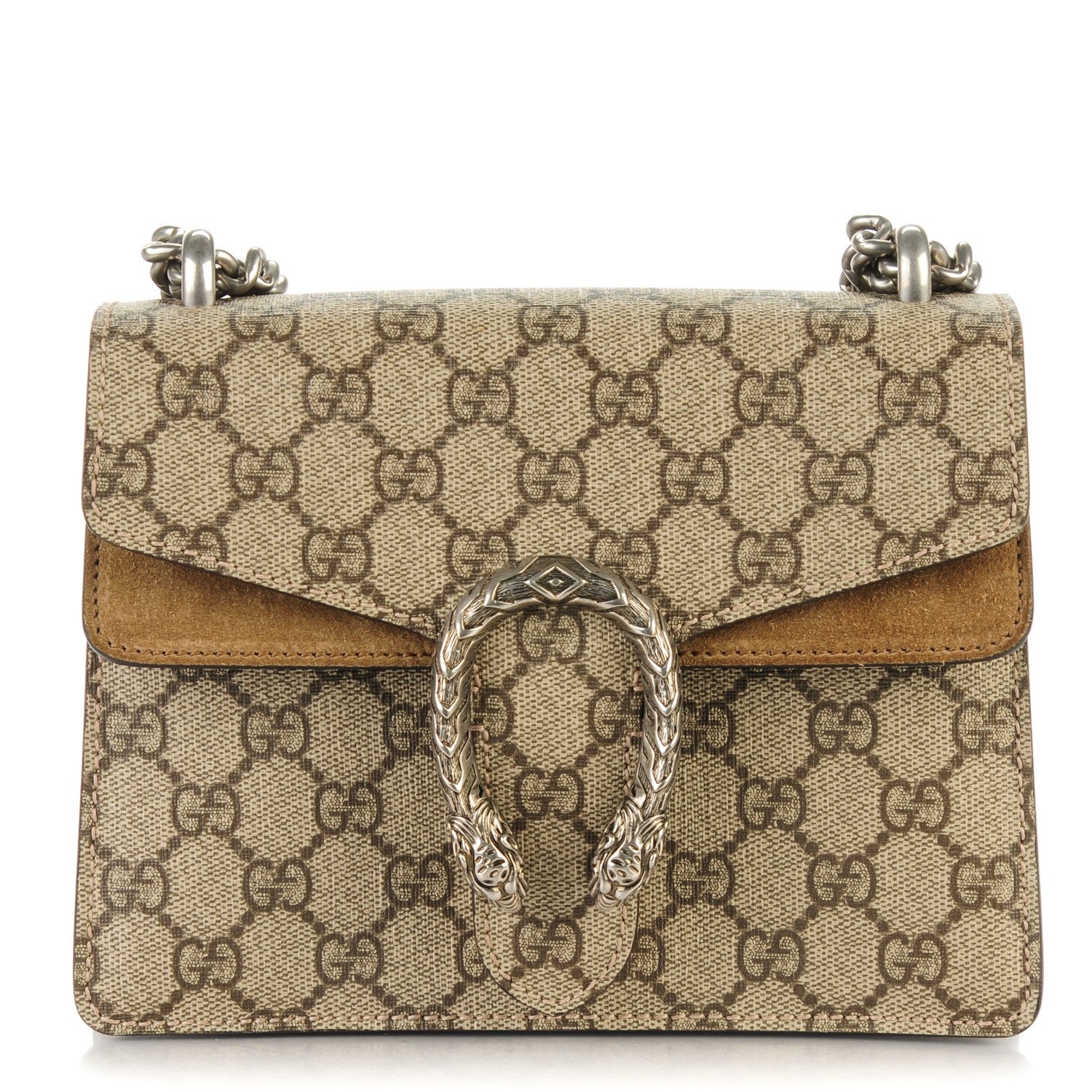 Gucci GG Supreme Monogram Mini Dionysus Shoulder Bag Taupe 1 of 7