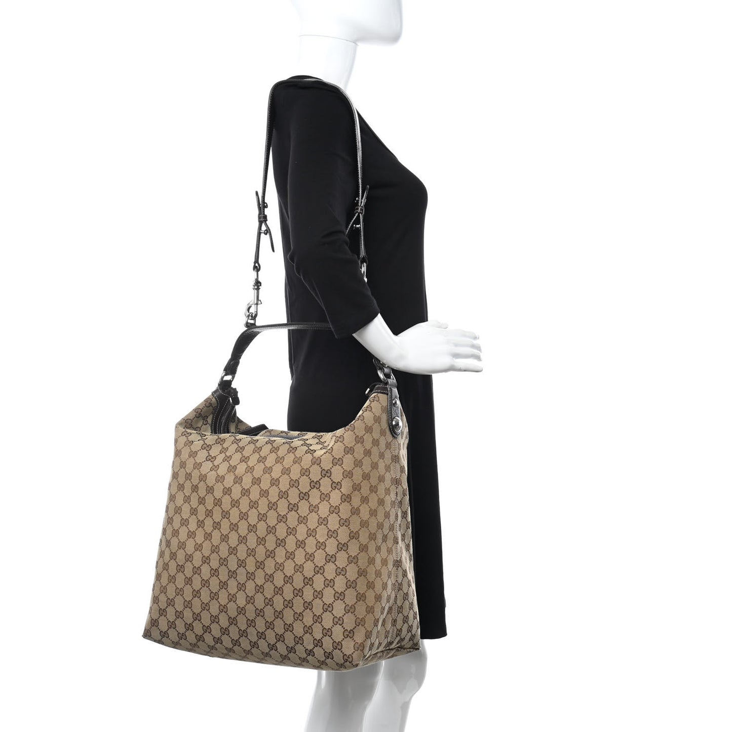 Monogram Large Icon Bit Hobo Dark Brown