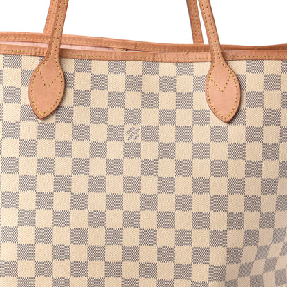 Louis Vuitton Damier Azur Neo Neverfull MM Rose Ballerine 10 of 11