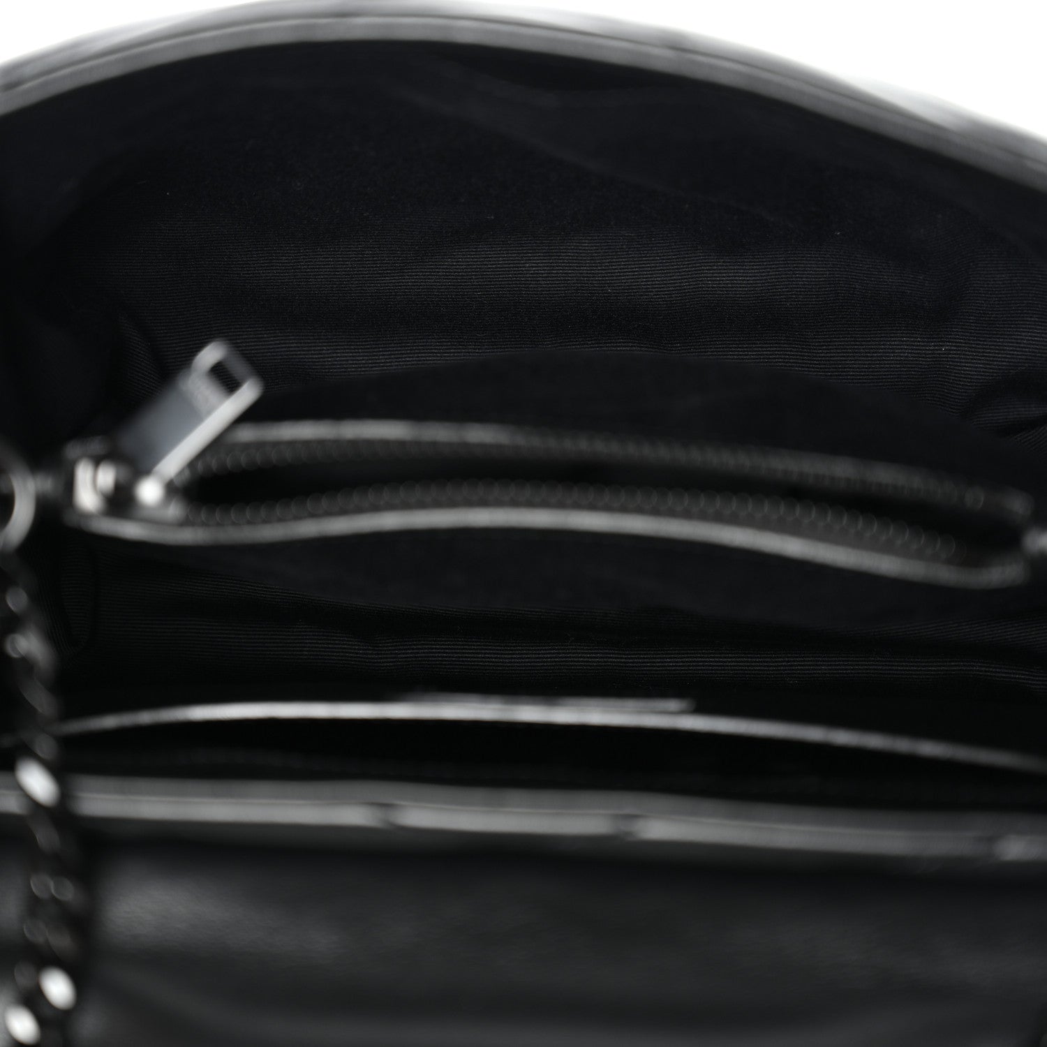 Saint Laurent Calfskin Y Quilted Monogram Monochrome Small Loulou Chain Satchel Black Black 5 of 10
