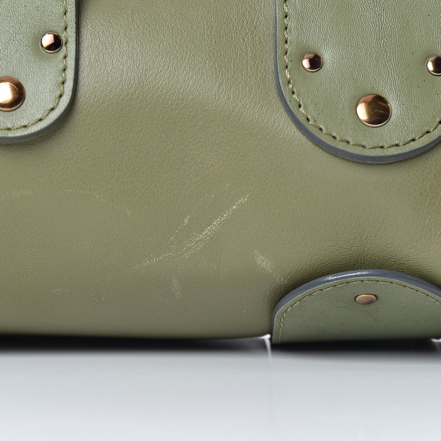Calfskin Paddington Satchel Green