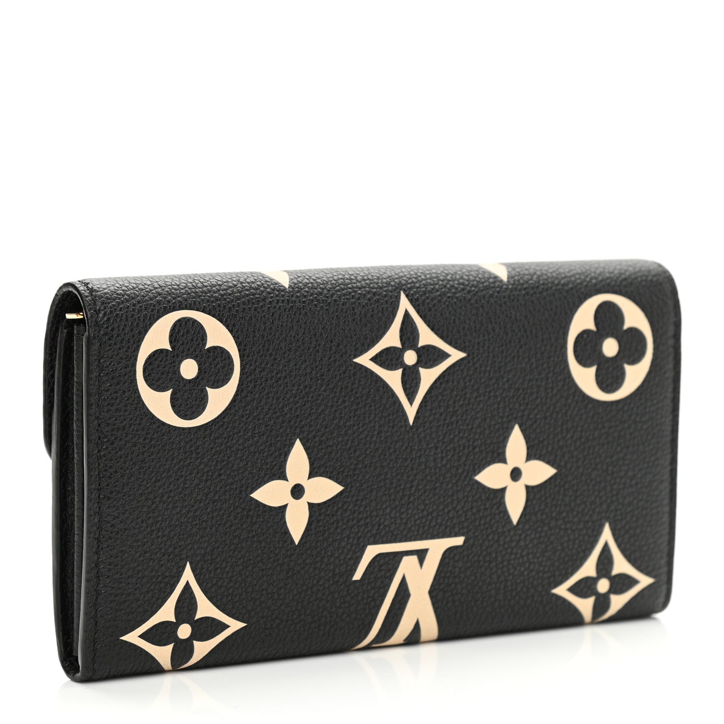 Monogram Empreinte Giant Sarah Wallet Black Beige