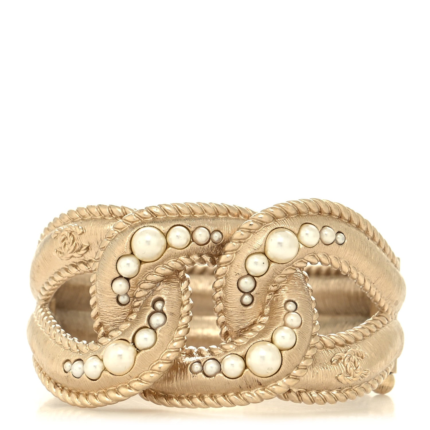 Chanel Pearl CC Cuff Gold 1 of 5