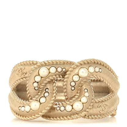 Chanel Pearl CC Cuff Gold 1 of 5