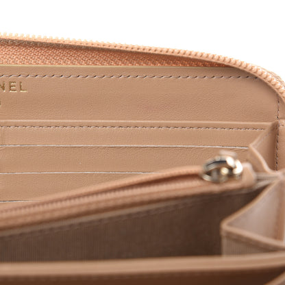 Chanel Caviar Quilted Boy Long Zip Around Wallet Beige 16 of 18
