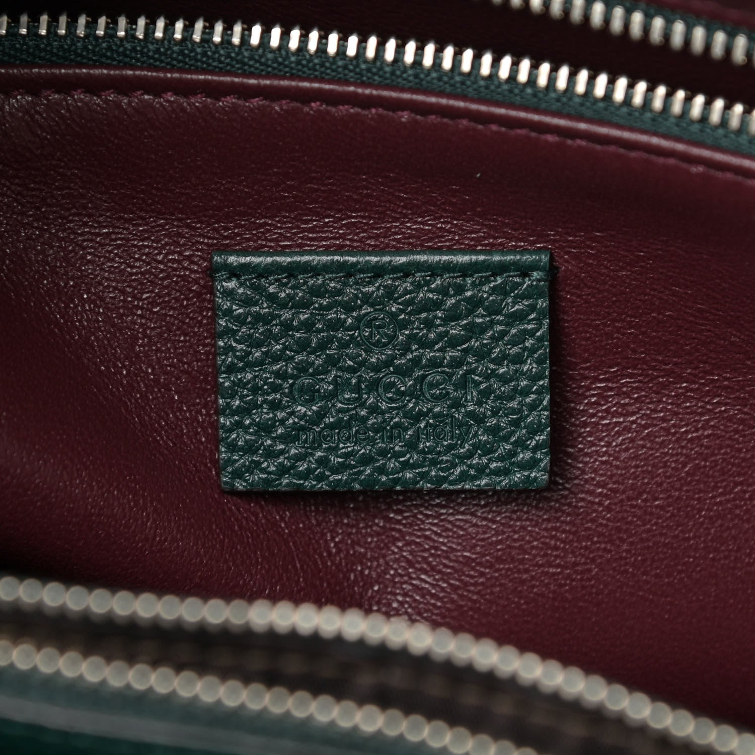 Gucci Grainy Calfskin Medium Zumi Top Handle Bag Vintage Green 5 of 10
