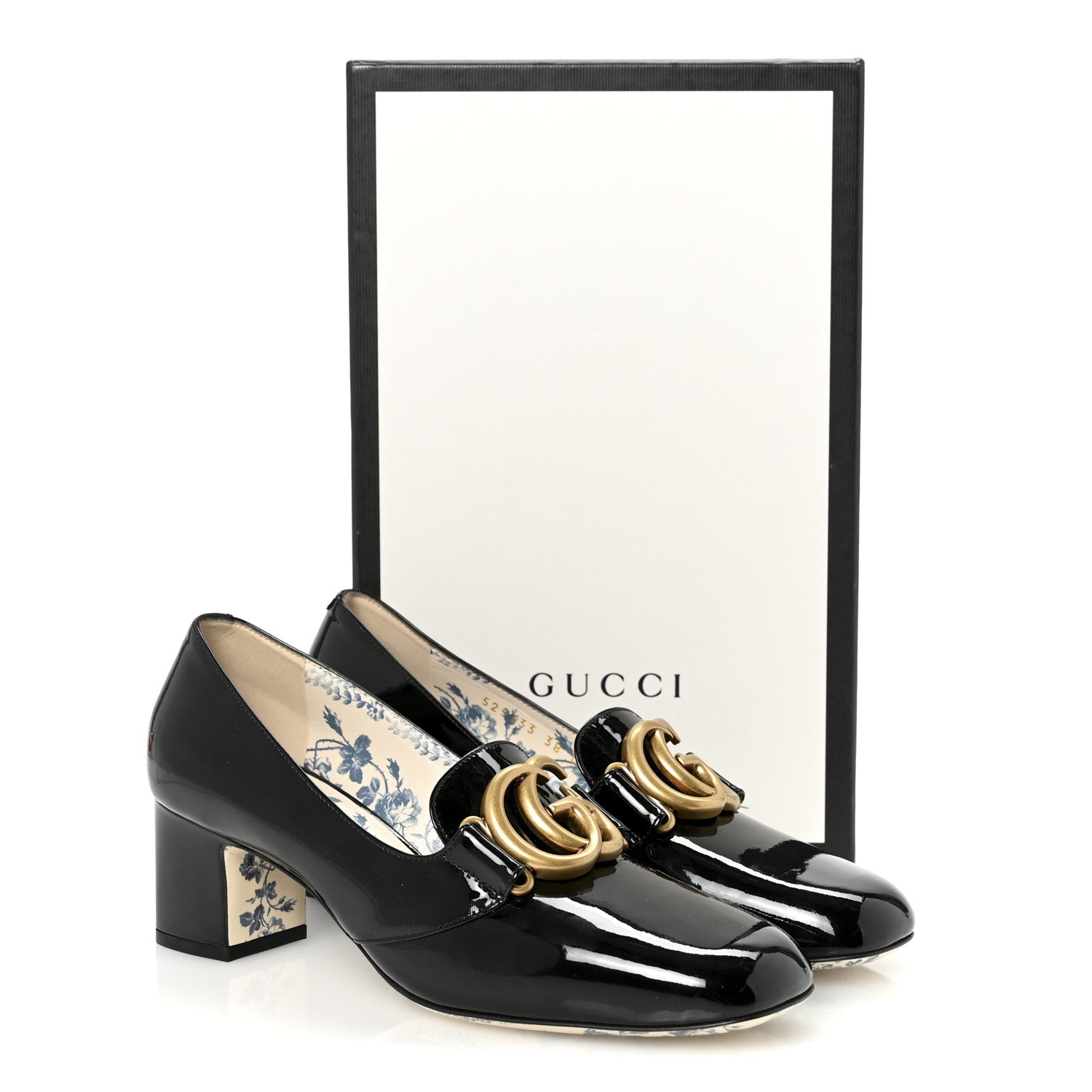 Gucci Vernice GG Victoire 55mm Loafer Pumps 38 Black 10 of 10
