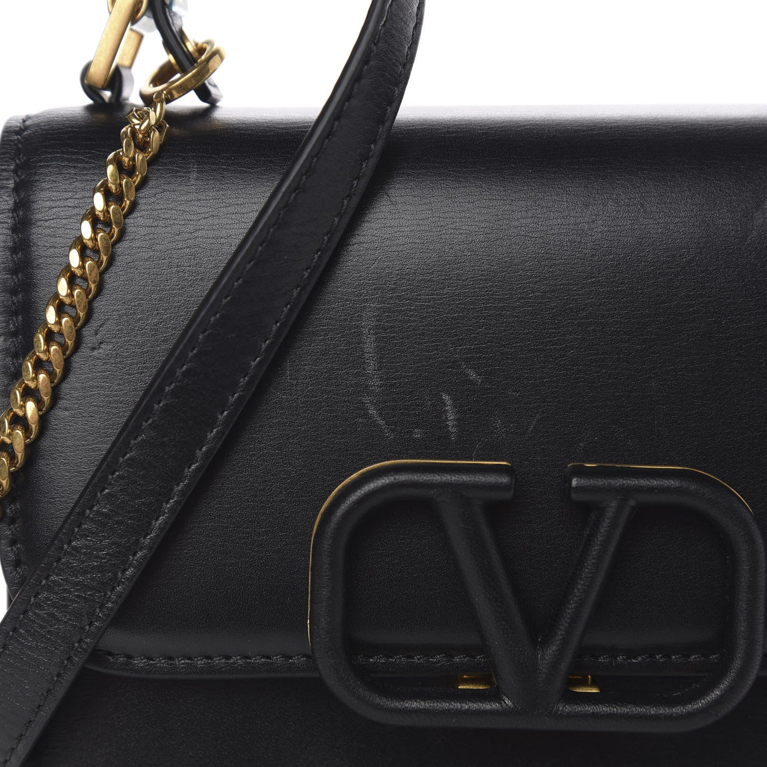 Valentino Garavani Smooth Calfskin Small VSling Shoulder Bag Black 8 of 9