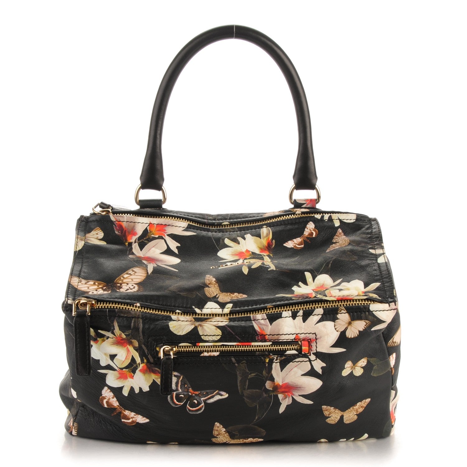 Givenchy Lambskin Magnolia and Moth Print Medium Pandora Black 1 of 7