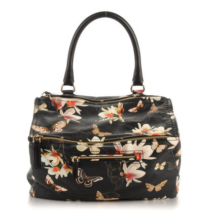 Givenchy Lambskin Magnolia and Moth Print Medium Pandora Black 1 of 7