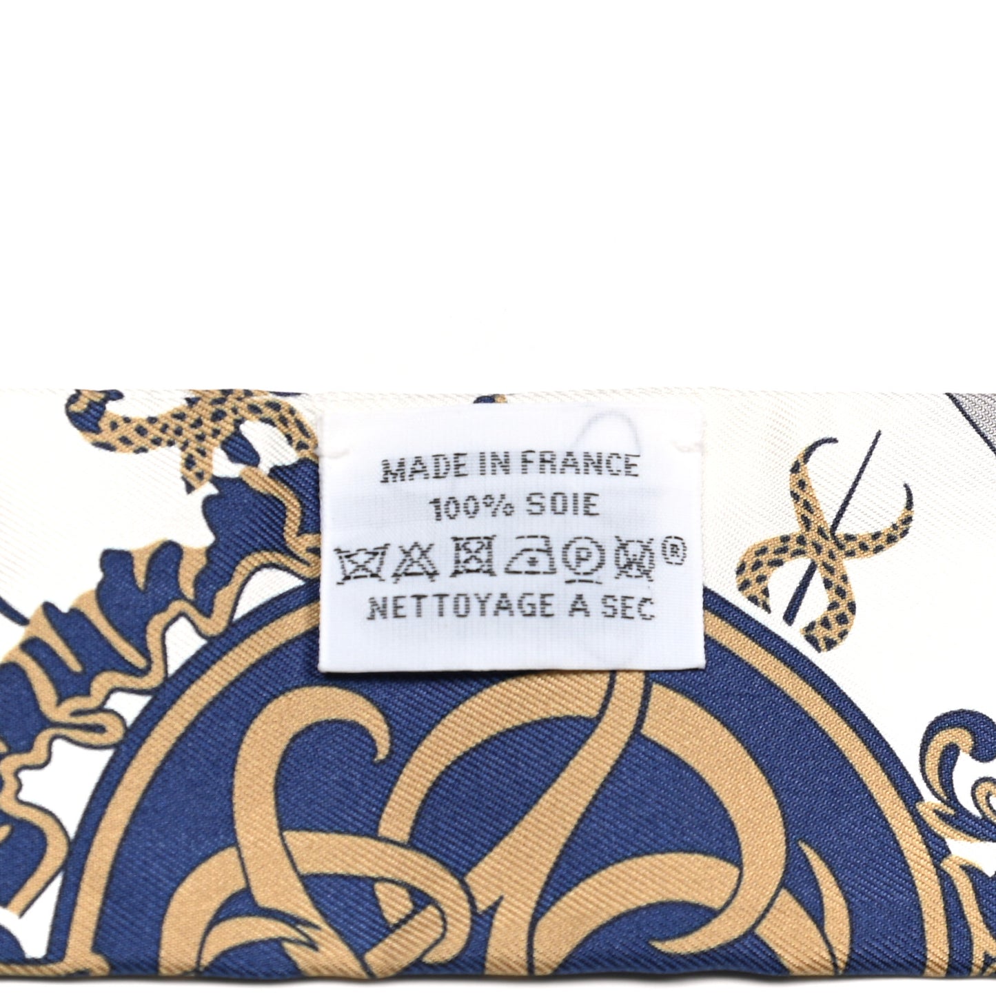 Silk Ex-Libris Twilly White Marine Gris