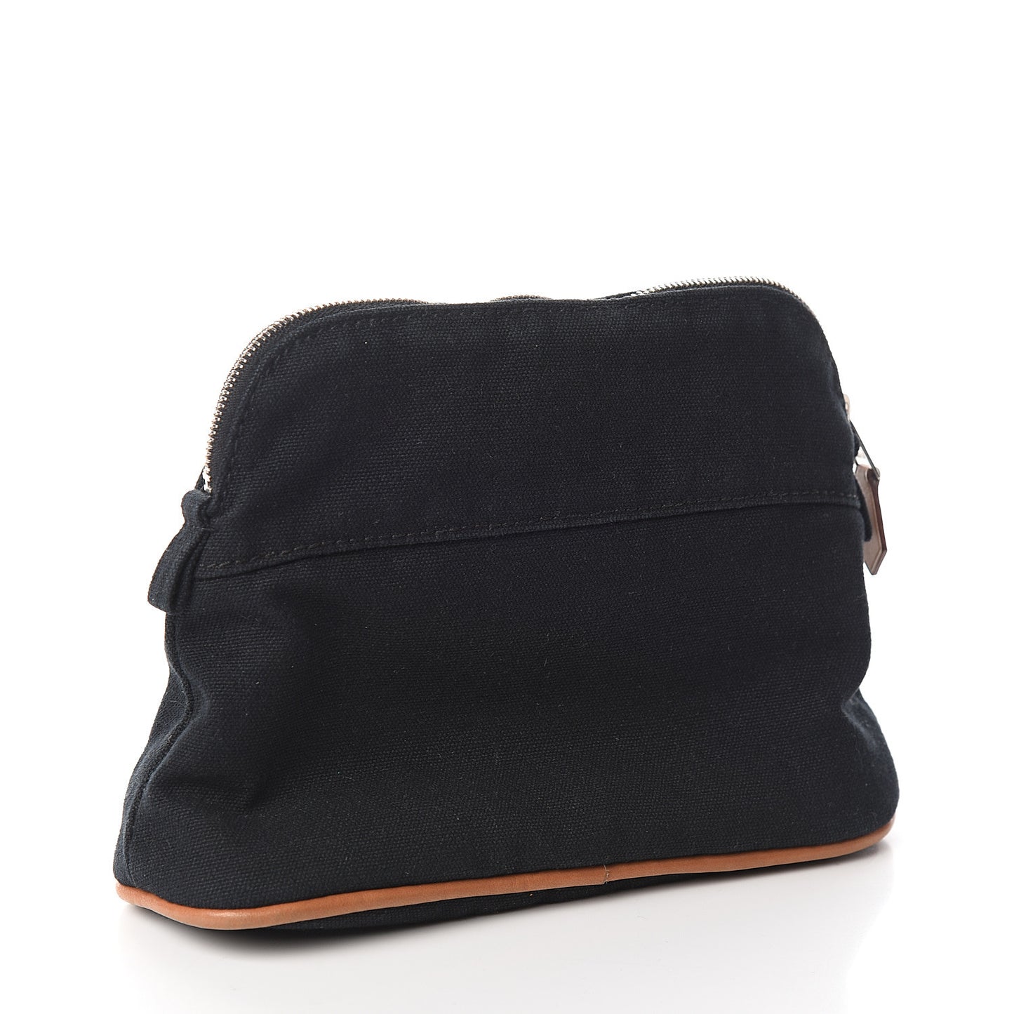 Cotton Canvas Mini Bolide Travel Cosmetic Pouch Black