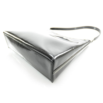 FASHIONPHILE SALVATOREFERRAGAMOPatentLeatherBoxShoulderBagBlack 4 of 8