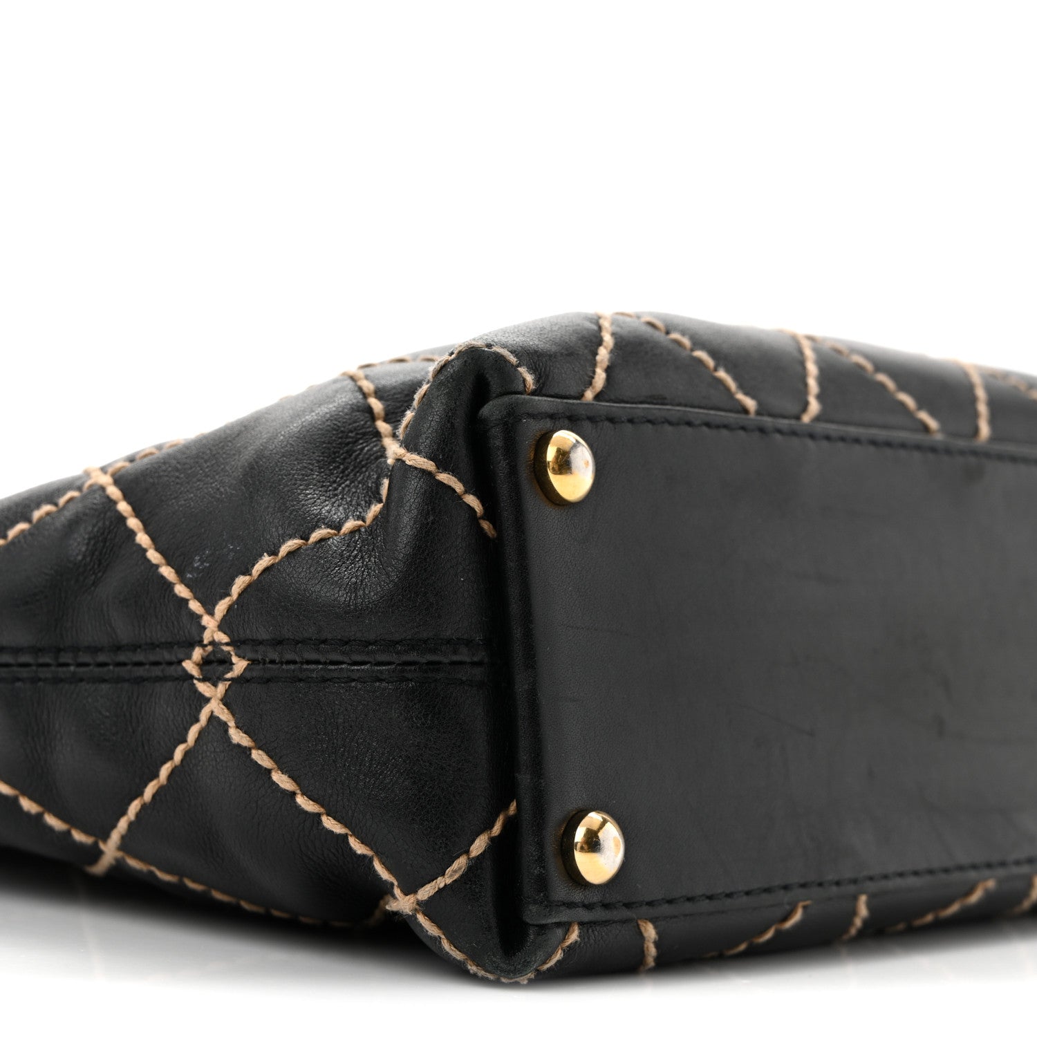 Chanel Calfskin Stitch Small Surpique Tote Black 9 of 15