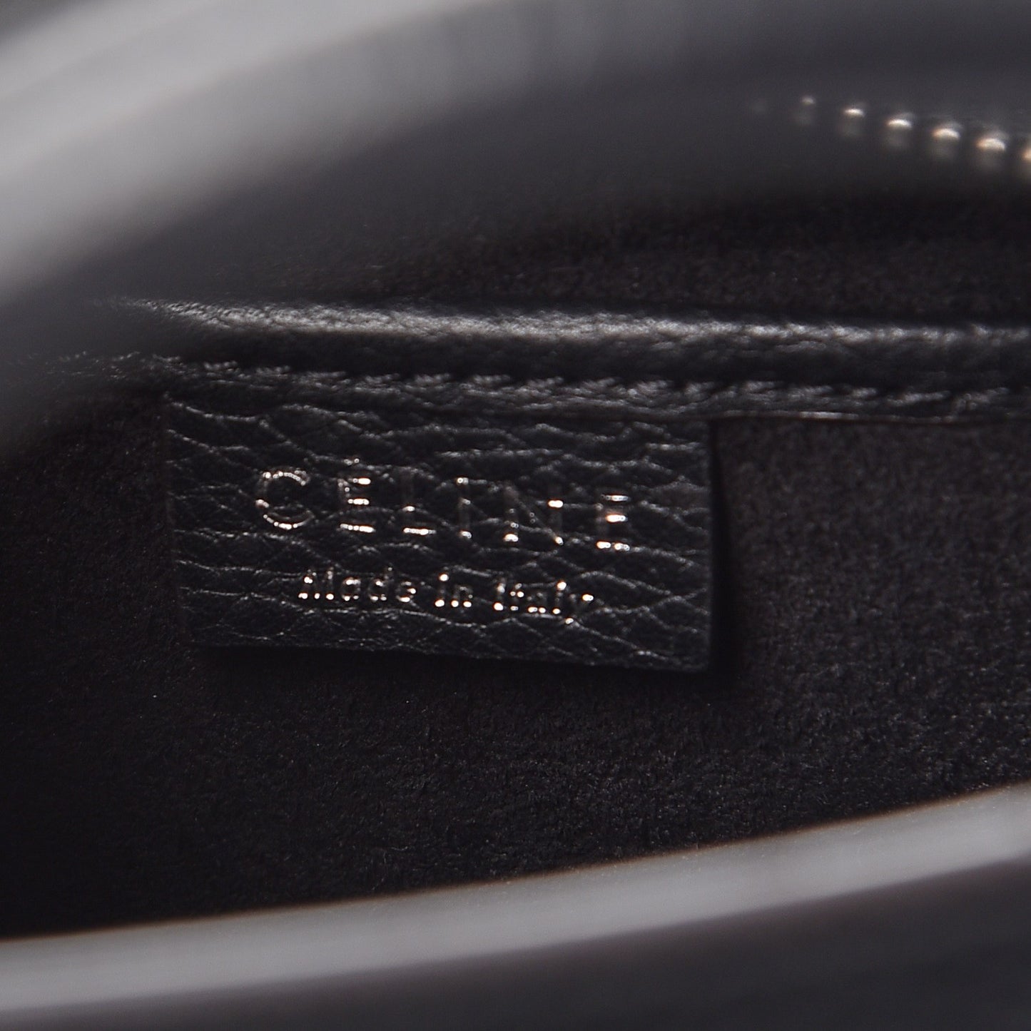 Drummed Calfskin Nano Luggage Black