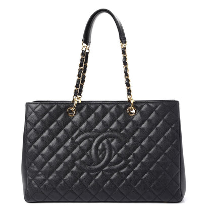 Chanel Caviar Quilted XL Grand Shopping Tote GST Black 1 of 8