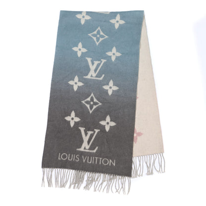 Louis Vuitton Cashmere Monogram Reykjavik Scarf Bleu Rose 3 of 8