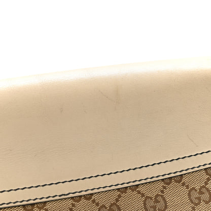 Gucci Monogram Margaux Calfskin Large Emily Chain Shoulder Bag Beige Ebony Mystic White 20 of 25