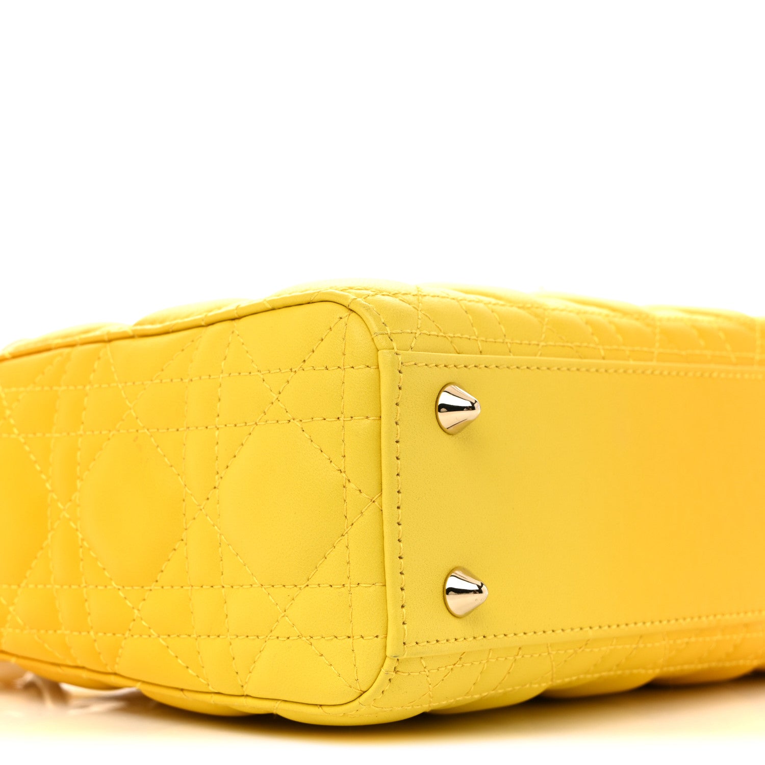 Christian Dior Lambskin Cannage Gradient Small My ABCDior Lady Dior Yellow 9 of 17