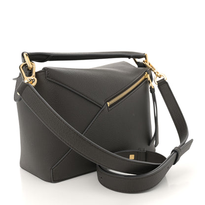 Loewe Soft Grained Calfskin Small Puzzle Edge Bag Dark Grey 3 of 10