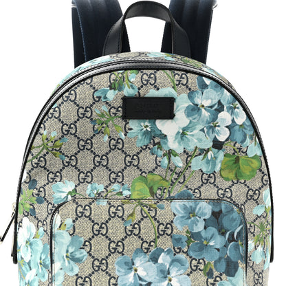 Gucci GG Supreme Monogram Blooms Small Day Backpack Blue 8 of 14