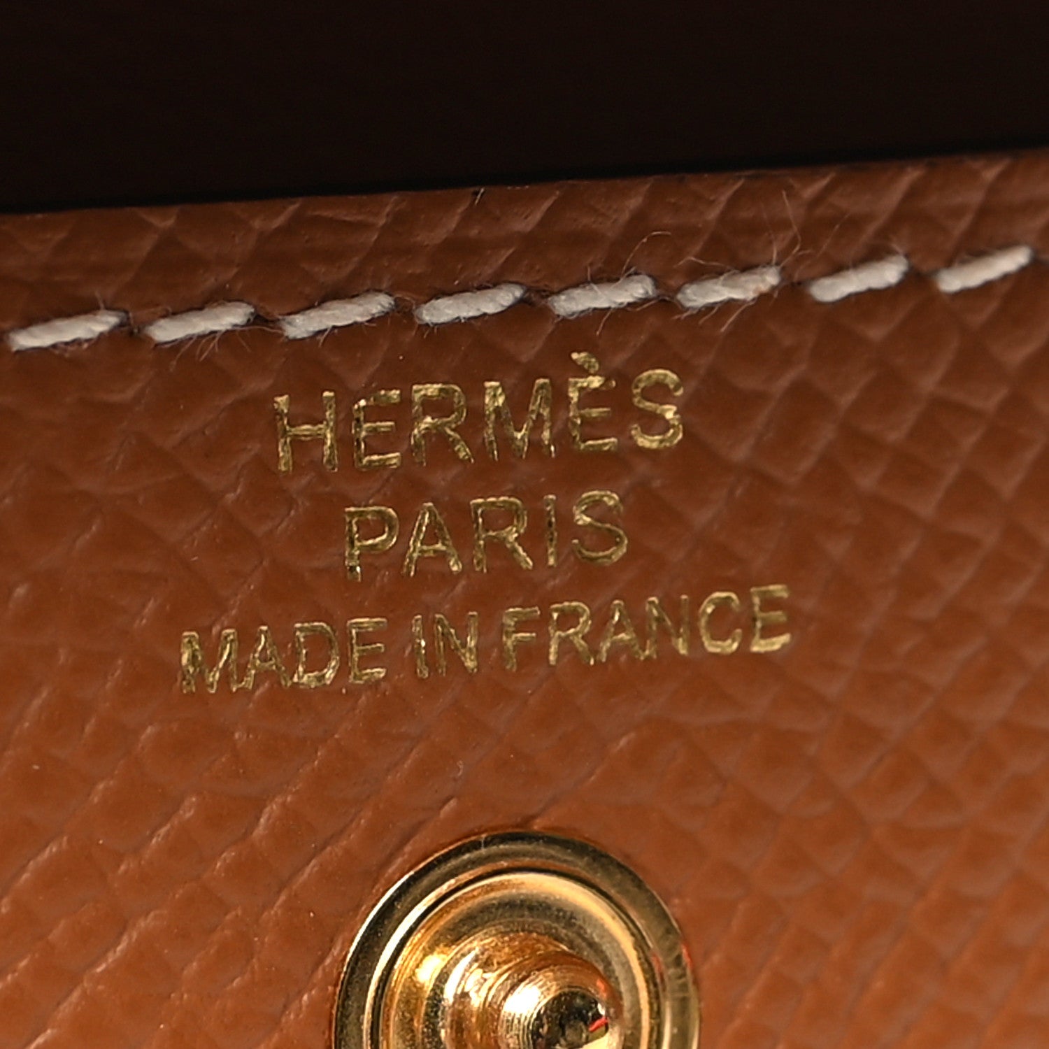 Hermes Epsom Kelly Pocket Belt Gold 6 of 7