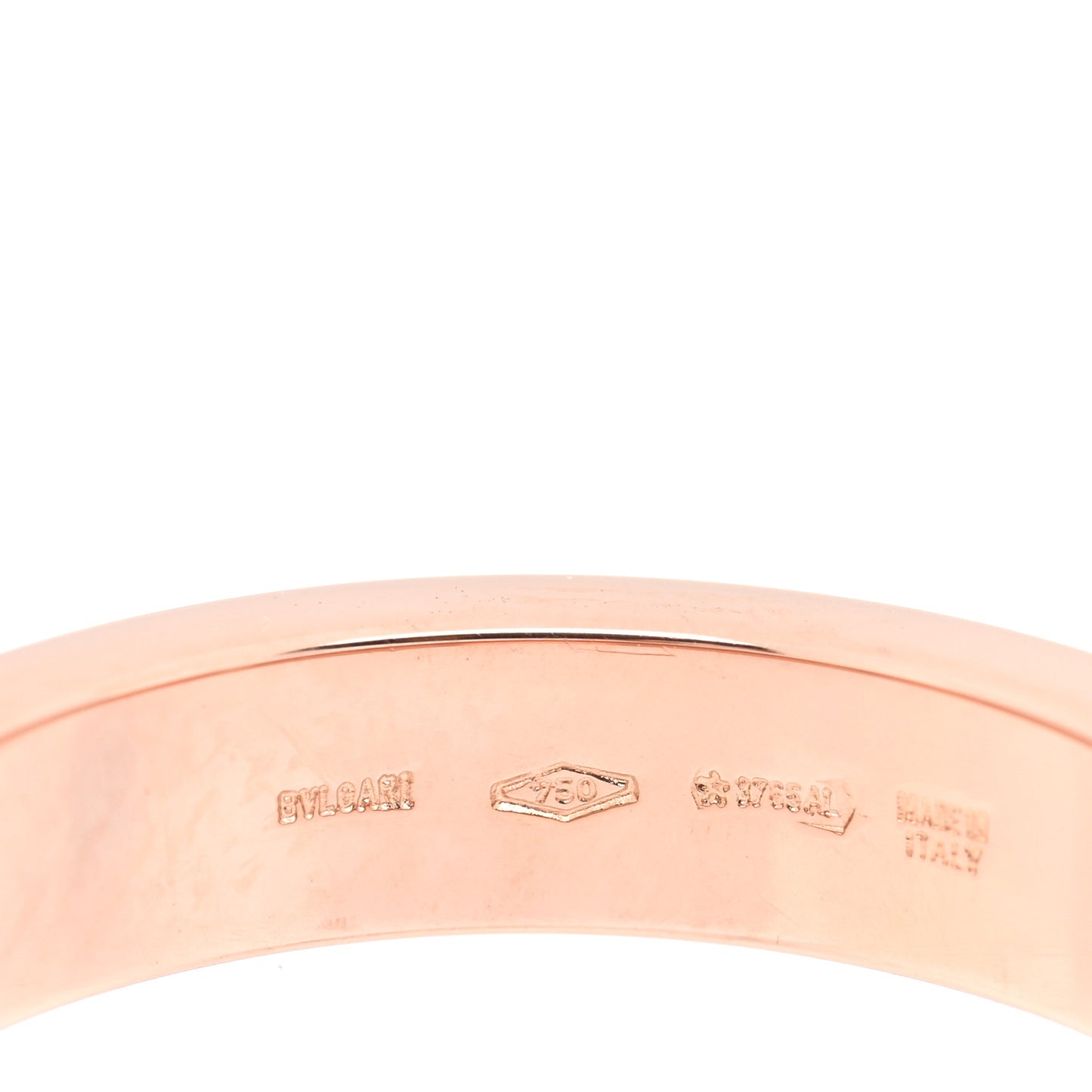 18K Rose Gold Diamond B.Zero1 Essential Band Ring 51 5.75