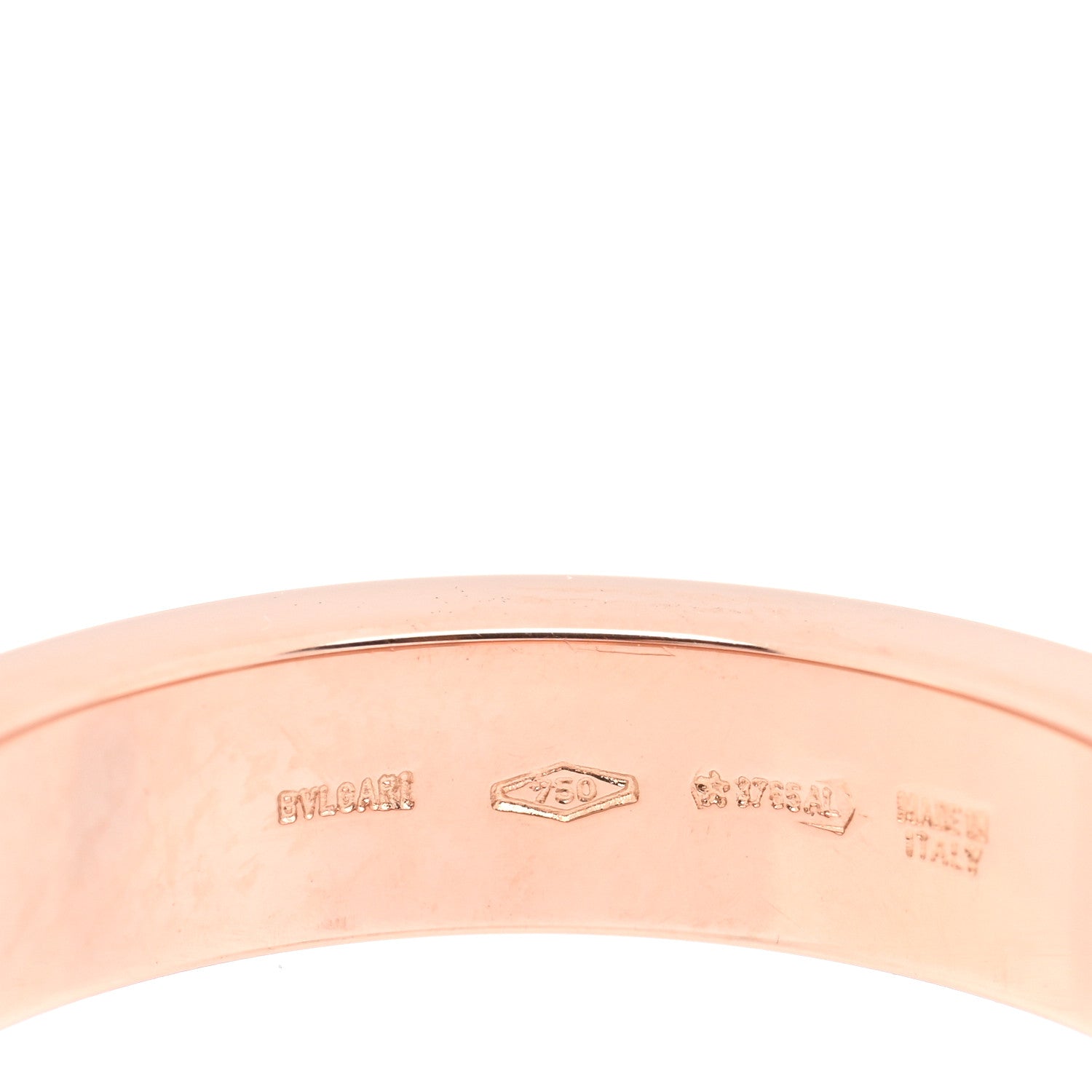 Bulgari 18K Rose Gold Diamond B.Zero1 Essential Band Ring 51 5.75 4 of 5