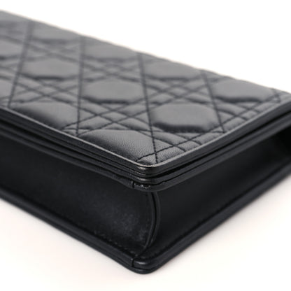 Christian Dior Lambskin Cannage Lady Dior Pouch Black 10 of 11