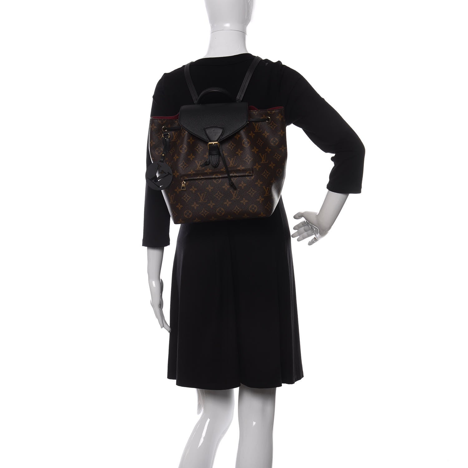 Louis Vuitton Monogram Montsouris PM Black 2 of 9