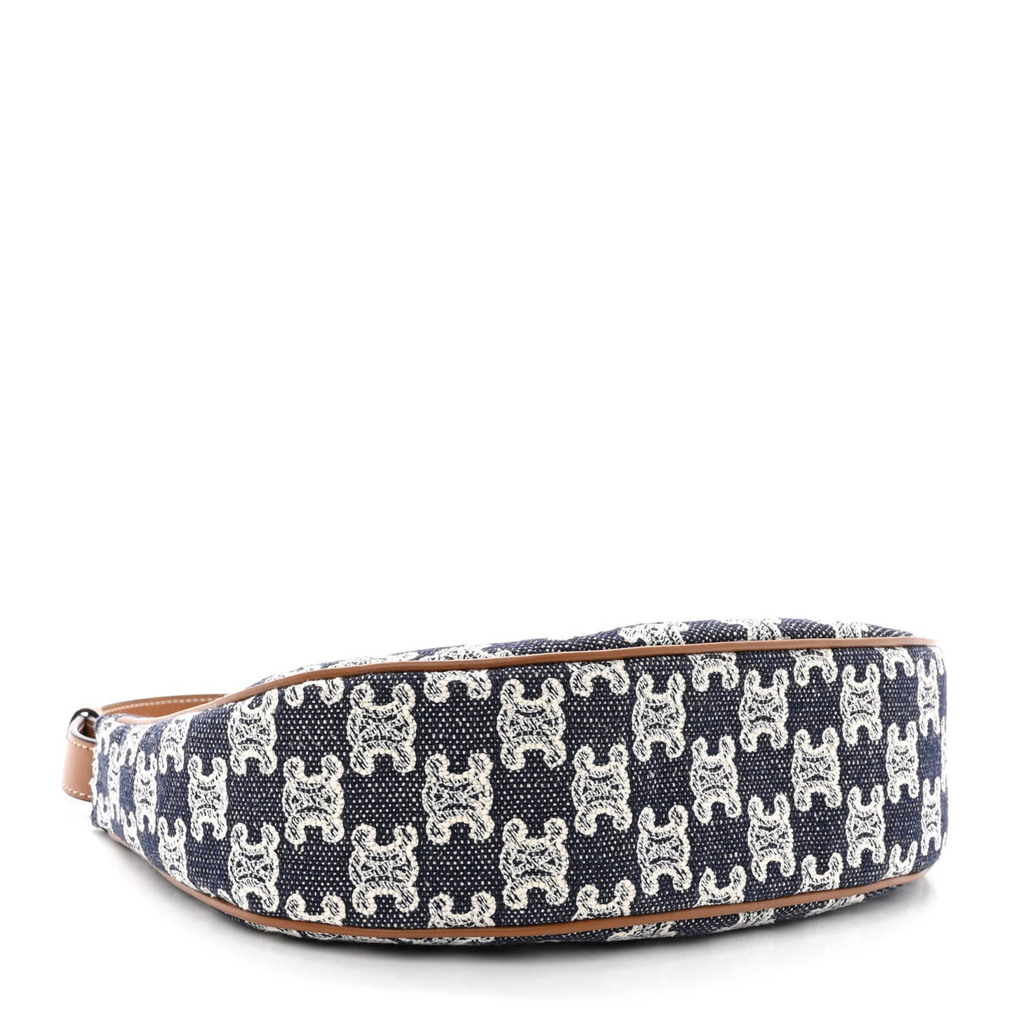 Canvas Calfskin Ava Triomphe Shoulder Bag Blue